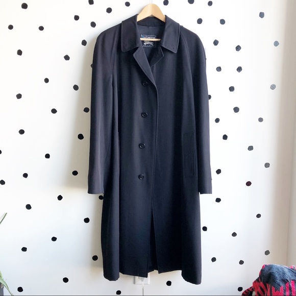 Burberry Vintage Trench Coat Navy Blue 40 Long